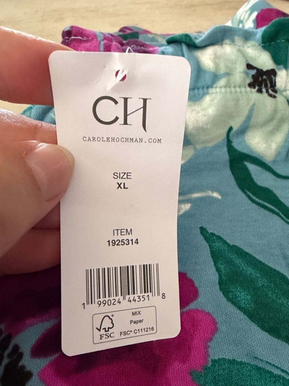Midnight by Carole Hochman Blue & Magenta Floral three-Piece Pajama Set - Picture 2 of 8
